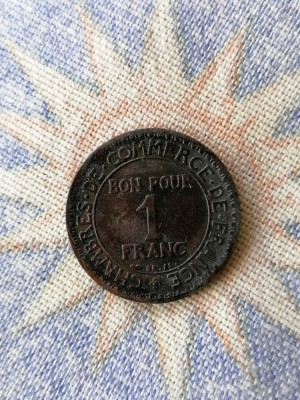 Moneda FRANTA - 1 FRANC 1923 foto