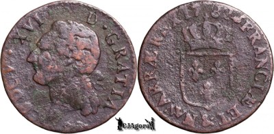 1782 (&amp;amp;), &amp;frac12; Sol of an Ecu - Ludovic al XVI-lea - Regatul Franței foto