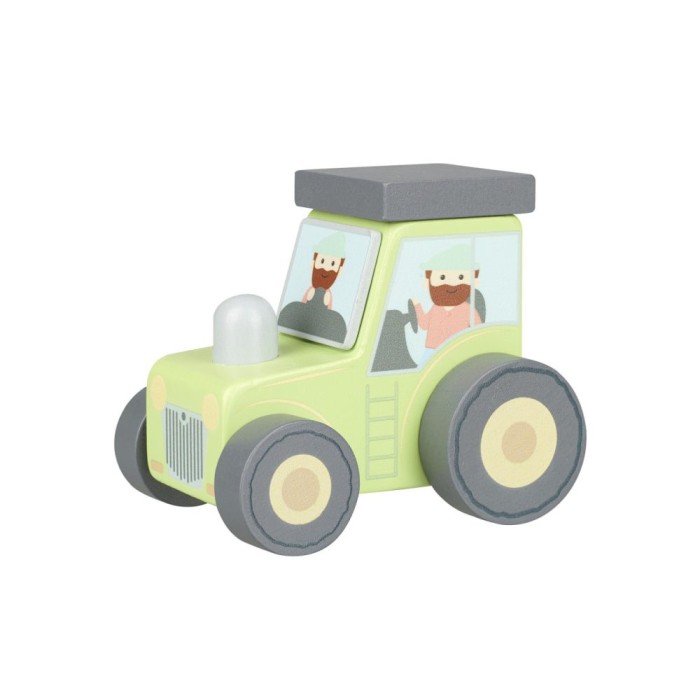 Tractor din lemn verde Orange Tree Toys
