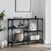 Masuta Consola Gossi Neagra 102x29x75 cm Lemn Compozit Living Hol