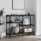 Gossi masuta consola, negru, 102x29x75 cm, lemn compozit