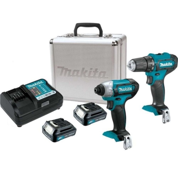 Set Unelte Makita CLX224X: Bormasina + Masina Impact