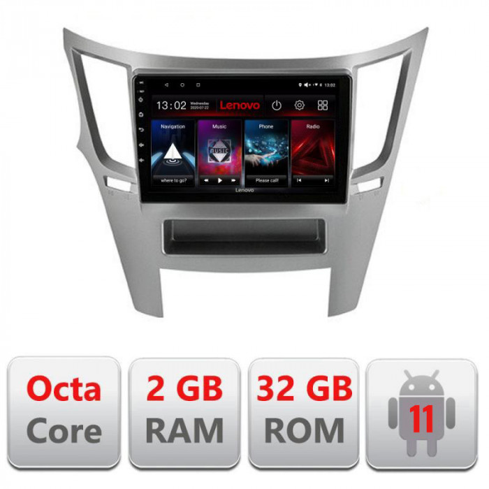 Navigatie dedicata Subaru Legacy 2010-2015 D-458 Lenovo Octa Core cu Android Radio Bluetooth Internet GPS WIFI DSP 2+32 GB 4G K CarStore Technology