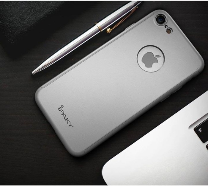 Husa protectie 360 FullBody, iPaky pentru iPhone 6/6S, Silver