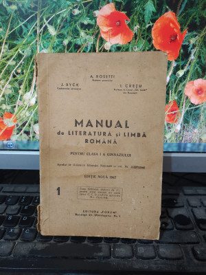 Rosetti, Byck, Crețu, Manual de literatură și limbă rom&amp;acirc;nă, București 1947, 160 foto