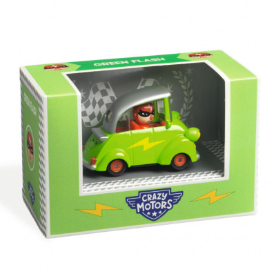 Colectia Crazy Motors Djeco, Masina Green Flash foto