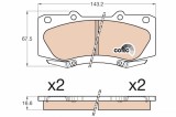 TRW GDB3534 COTEC set placute frana,frana disc