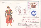 bnk fil Polonia - plic circulat catre Romania 1986 - militar medieval