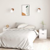 VidaXL Noptiere, 2 buc., alb extralucios, 40x40x50 cm, PAL