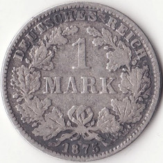 Moneda Germania - 1 Mark 1875 - Wilhelm I - C - Argint
