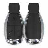 Cumpara ieftin Carcasa Cheie pentru Mercedes Benz, 3 Butoane, Plastic, Silver, 49604.01, Kwmobile