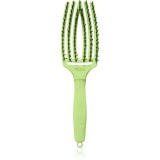 Olivia Garden Fingerbrush Boar &amp; Nylon perie de par cu peri de nailon și de mistreț Dolce Vita Green Pistacchio 1 buc