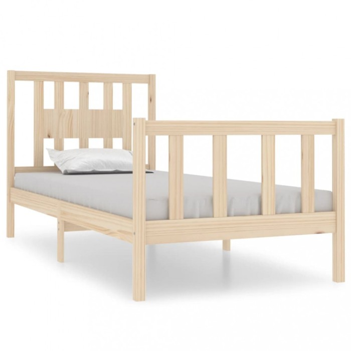 Cadru de pat single, 90x190 cm, lemn masiv
