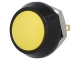 Comutator anti-vandalism ONPOW, SPST-NO, IP65, 2A/36VDC, galben
