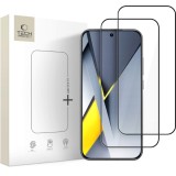 Folie de protectie Ecran Tech-Protect FIT+ pentru Xiaomi Poco F8 Pro, Sticla Securizata, Full Glue, Set 2 bucati, 2.5D, Neagra