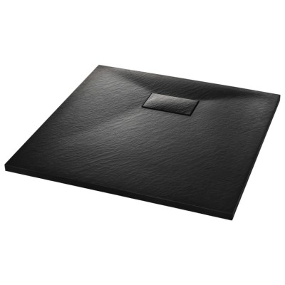 Cadita de dus, negru, 80 x 80 cm, SMC foto