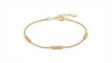 Cumpara ieftin Bratara din Argint 925 Placata cu Aur Snake Chain cu 10 Bobite Diamantate
