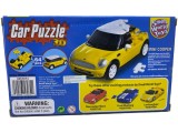 Puzzle 3D Mini Cooper 1:32 - 64 piese Galben/Alb