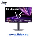 Monitor Gaming LG UltraGear GX7 27GX704A-B, 27", QHD (2560 x 1440), OLED, 240Hz, 0.03ms (GtG), HDR 10, DisplayHDR400 TRUE BLACK, compatibil NVIDIA G-S