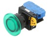 Comutator acţionat prin apăsare verde 22mm - 2 POZIŢII