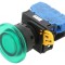 Comutator acţionat prin apăsare verde 22mm - 2 POZIŢII