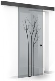 Usa glisanta Boss &reg; Black, model Peace negru, 80x215 cm, sticla 8 mm gri securizata, culisanta in ambele directii