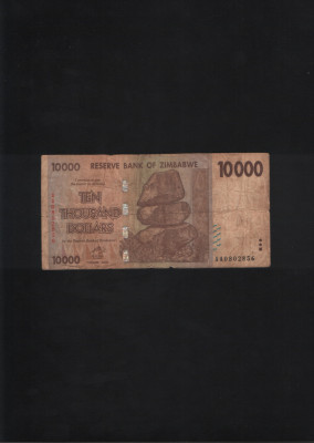 Rar! Zimbabwe 10000 dolari dollars 2008 seria0802856 foto
