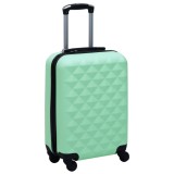 Valiza Carcasa R&iacute;gida vidaXL, Verde Menta, ABS, 55x36x22cm, Roti 360&deg;, Curele Tensionare, Incuietoare Securitate, Usoara