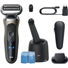 Braun Series 7 72-C7200cc Aparat de bărbierit electric cu stație pentru curățare și &icirc;ncărcare Gold 1 buc