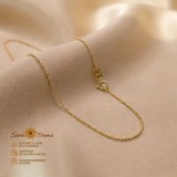 Lant cu Bilute Unisex Brazilia , 50 cm, placat cu aur 18K
