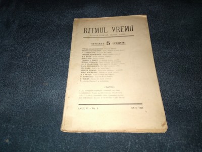 REVISTA RITMUL VREMII NR 5 MAI 1929 foto