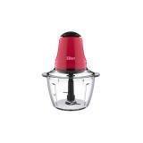 Mini tocator Zilan, putere 200 W, capacitate 1L, vas din sticla, Rosu