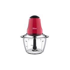 Mini tocator Zilan, putere 200 W, capacitate 1L, vas din sticla, Rosu