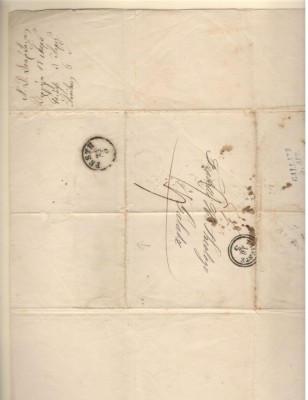 Austria.1852 Scrisoare prefilatelica Trieste-Galati,via Pesta XR.4 foto