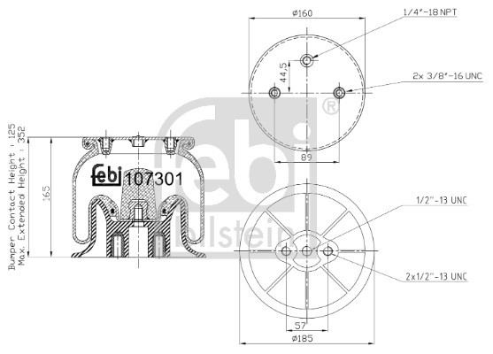 FEBI BILSTEIN 107301 Burduf, suspensie pneumatica