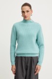 Morgan pulover din amestec de l&acirc;nă MSTORI culoarea roz, cu turtleneck, MSTORI