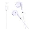 Casti Audio cu Fir si Microfon Kakusiga KSC-1295, 1m Tip-C - Alb, Hoco