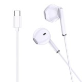 Cumpara ieftin Casti Audio cu Fir si Microfon Kakusiga KSC-1295, 1m Tip-C - Alb, Hoco