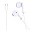 Casti Audio cu Fir si Microfon Kakusiga KSC-1295, 1m Tip-C - Alb