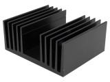 Radiator extrudat cu aripioare negru 100x120x50mm