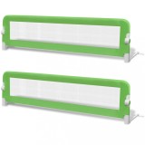 Cumpara ieftin Balustrada de protectie pat copii, 2 buc., verde, 150x42 cm