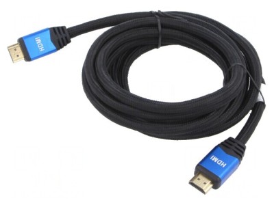 Cablu HDMI 2.0 textil 3m negru foto