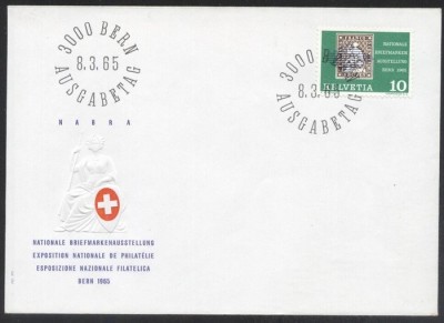 Switzerland 1965 NABRA stamp exposition, FDC K.357 foto