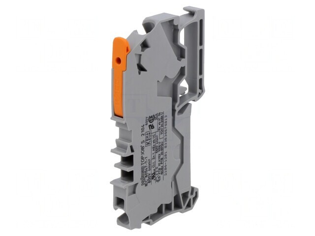 Terminal de &Icirc;mbinare Șine Push-In Gri 0.5-6mm&sup2; 2 Borne