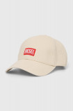 Cumpara ieftin Diesel șapcă de baseball din bumbac culoarea bej, cu imprimeu A11360.0BLAA