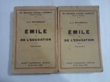 EMILE OU DE L&#039;EDUCATION tome premier/tome second - J.-J. ROUSSEAU - Paris, 1933