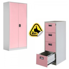 SET: FISET METALIC + CLASIFICATOR METALIC ASAMBLAT usi/sertare roz, PLUS