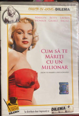 MARILYN MONROE,CUM SA TE MARITI CU UN MILIONAR/SIGILAT CU HOLOGRAMA foto