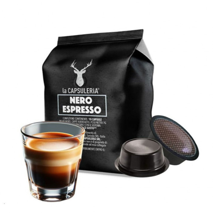 Cafea Nero Mio, 10 capsule compatibile Lavazza&reg;* a Modo Mio&reg;*, La Capsuleria