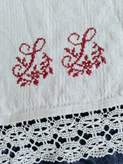Stergar vintage fibră naturală, 2 buc